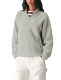 Women's Quarter-Zip Sherpa Fleece Pullover Jacket
