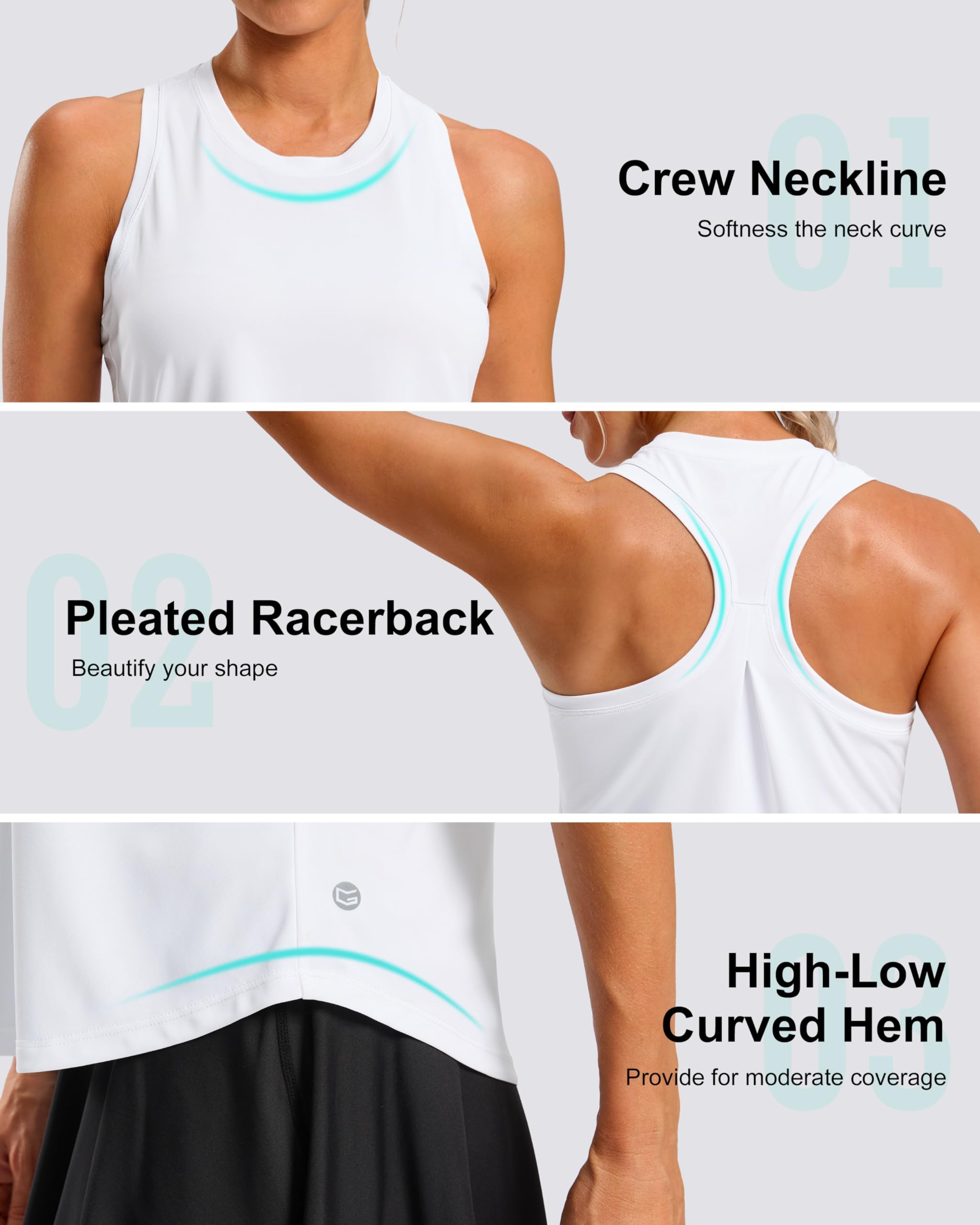 G Gradual Women's Workout Tank Tops Racerback Athletic Gym Shirts