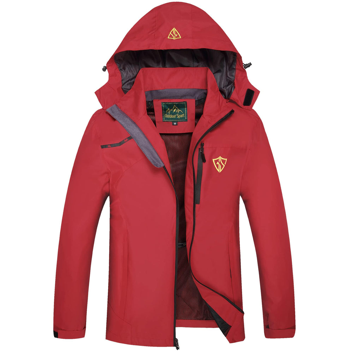 Men's Waterproof Lightweight Hooded Windbreaker Jacket