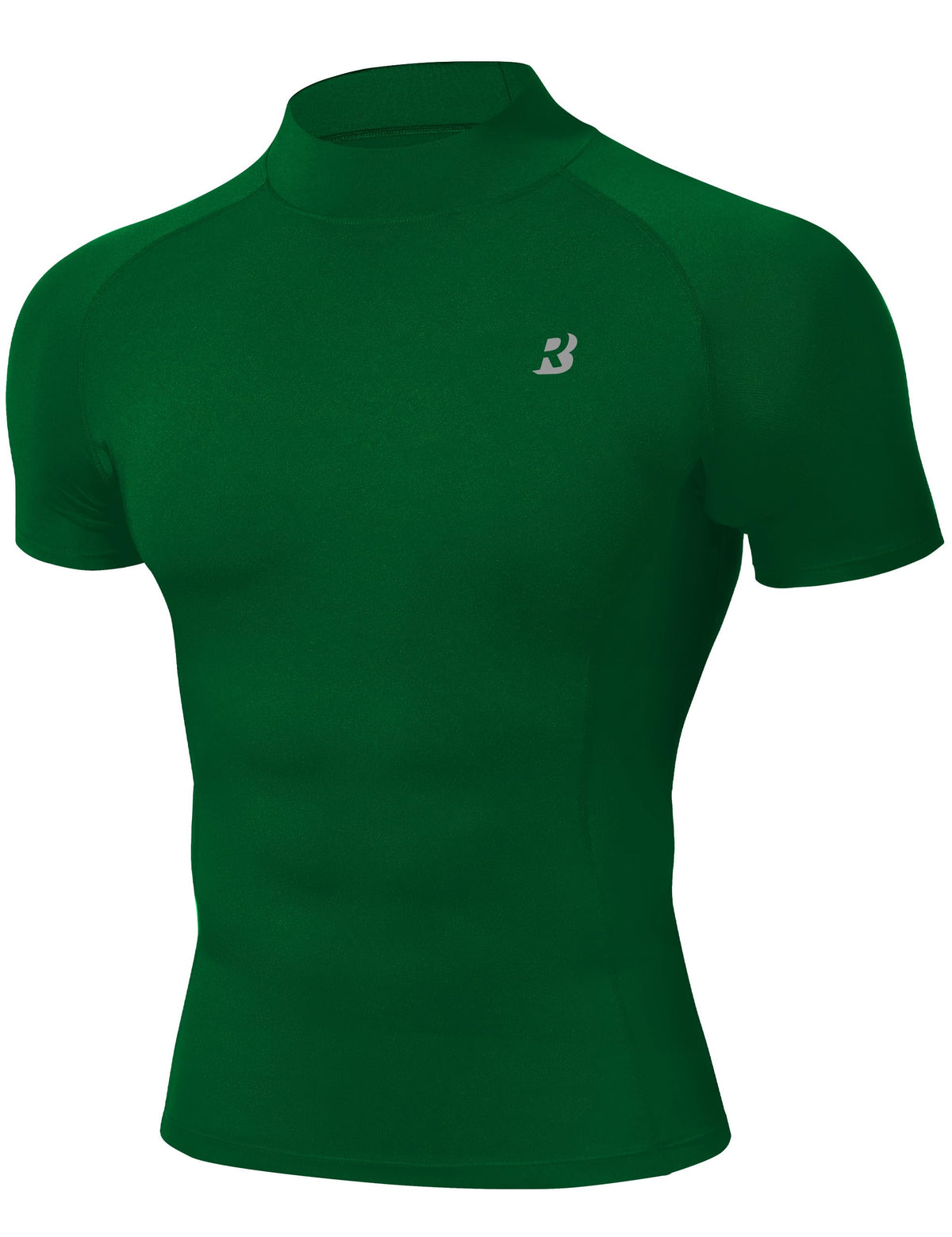Men's Mock-Neck Short-Sleeve Compression Shirt