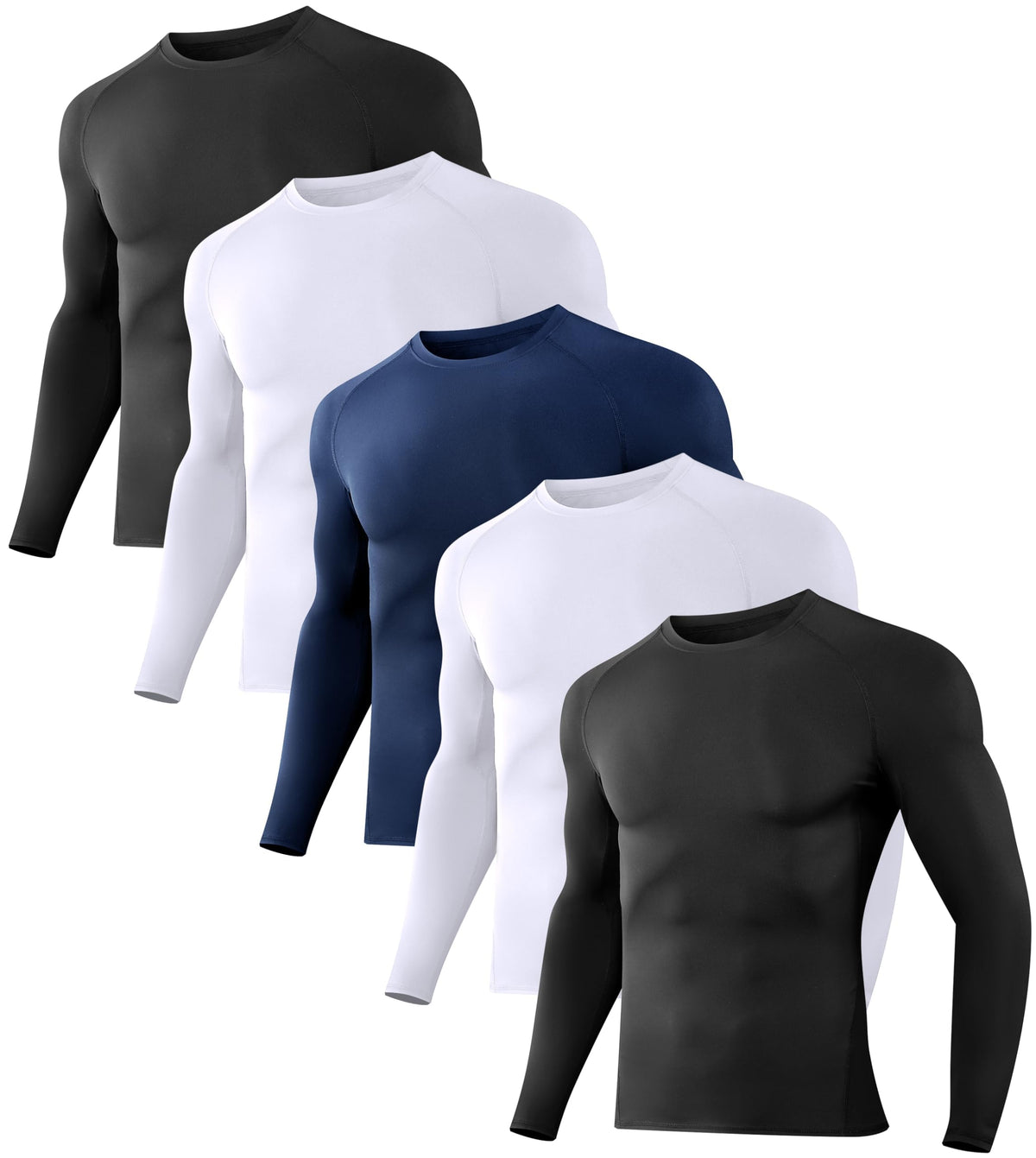 Men's Multi-Pack Long-Sleeve Compression Training Shirts