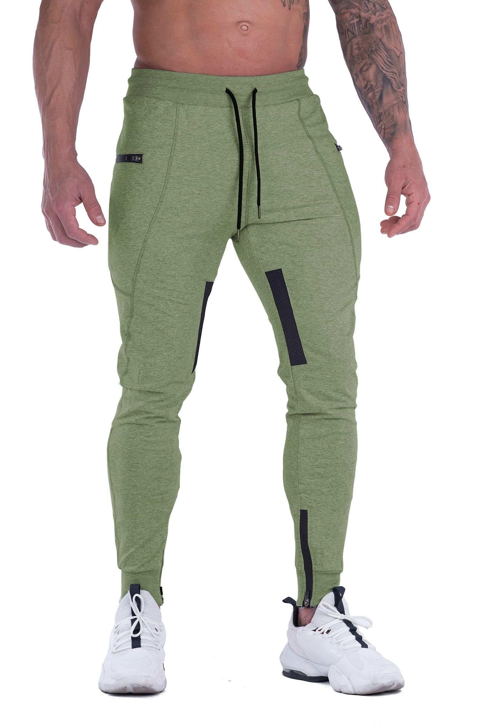 FIRSTGYM Mens Joggers Sweatpants Slim Fit Workout Training Gym Jogger Pants