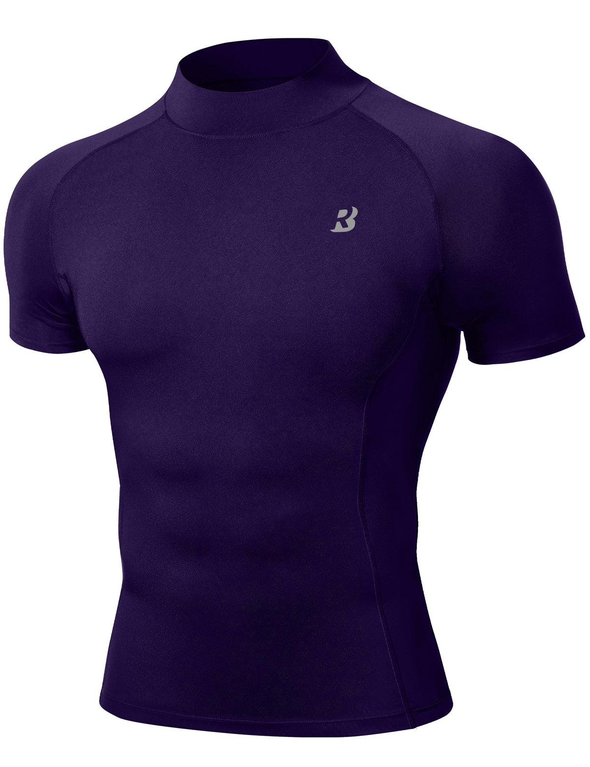 Men's Mock-Neck Short-Sleeve Compression Shirt