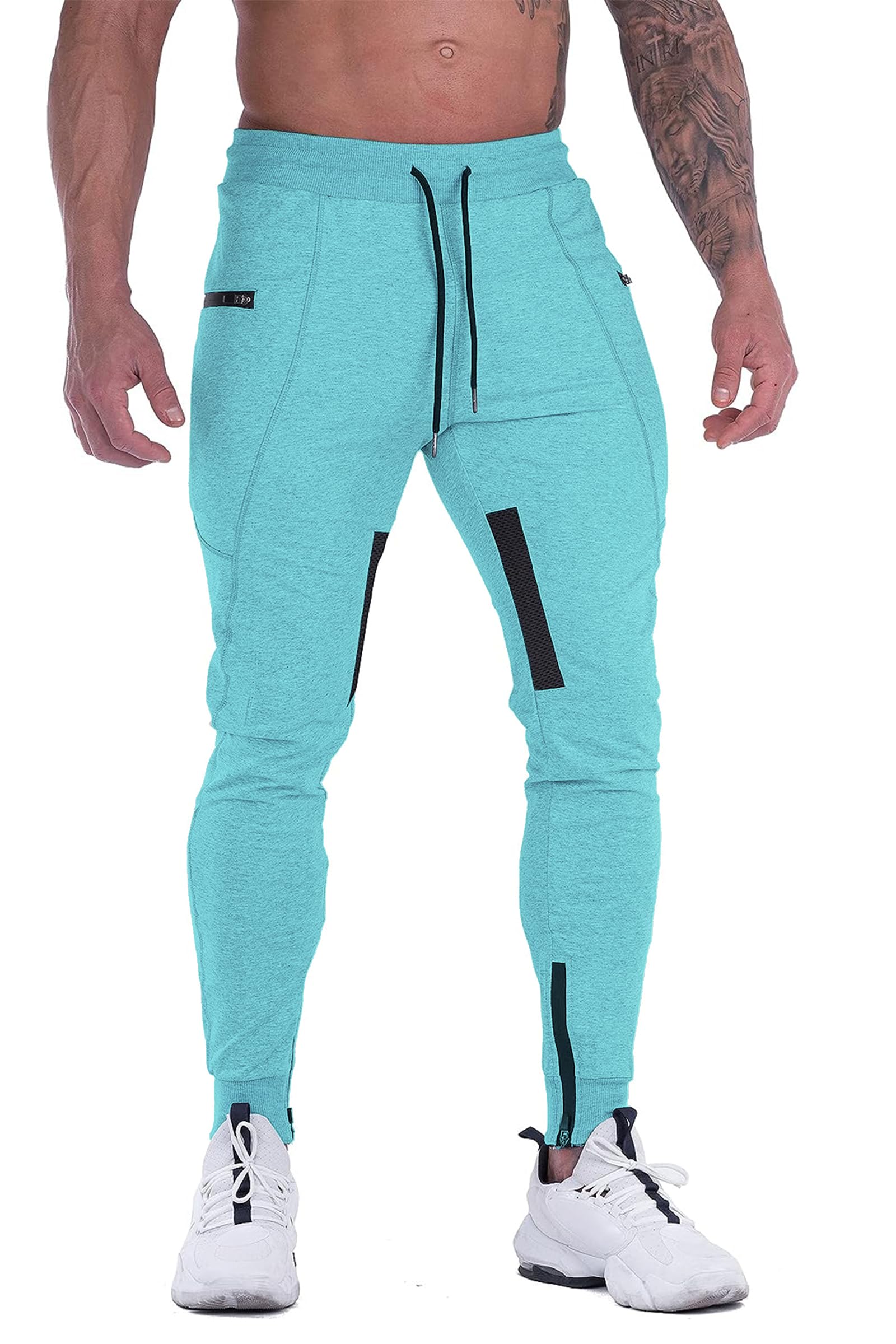 FIRSTGYM Mens Joggers Sweatpants Slim Fit Workout Training Gym Jogger Pants