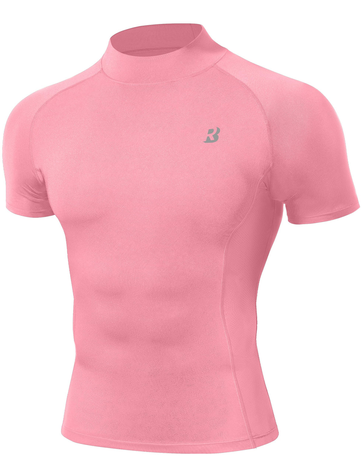 Men's Mock-Neck Short-Sleeve Compression Shirt