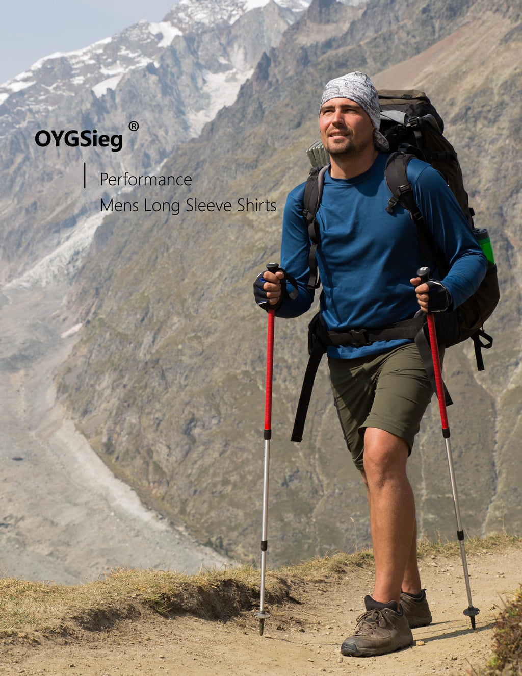 OYGSieg 6/7 Pack Men's Quick Dry Long Sleeve UPF50+ Sun Shirts