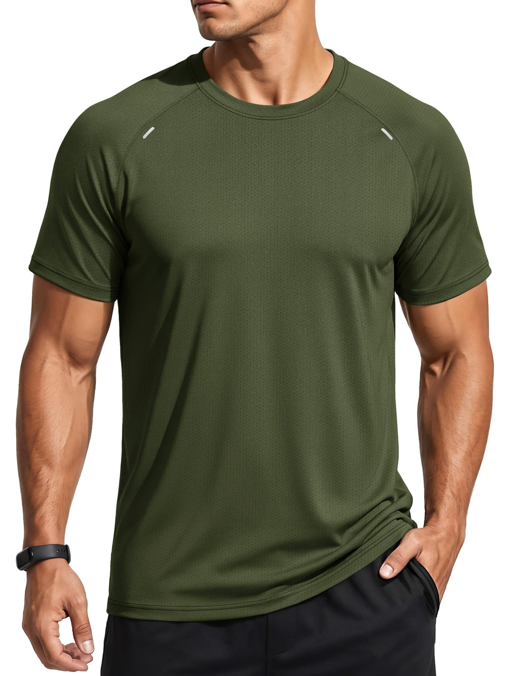 TACVASEN Men's Workout Shirts Dry Fit Mesh Short Sleeve Athletic T-Shirts