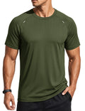 TACVASEN Men's Workout Shirts Dry Fit Mesh Short Sleeve Athletic T-Shirts