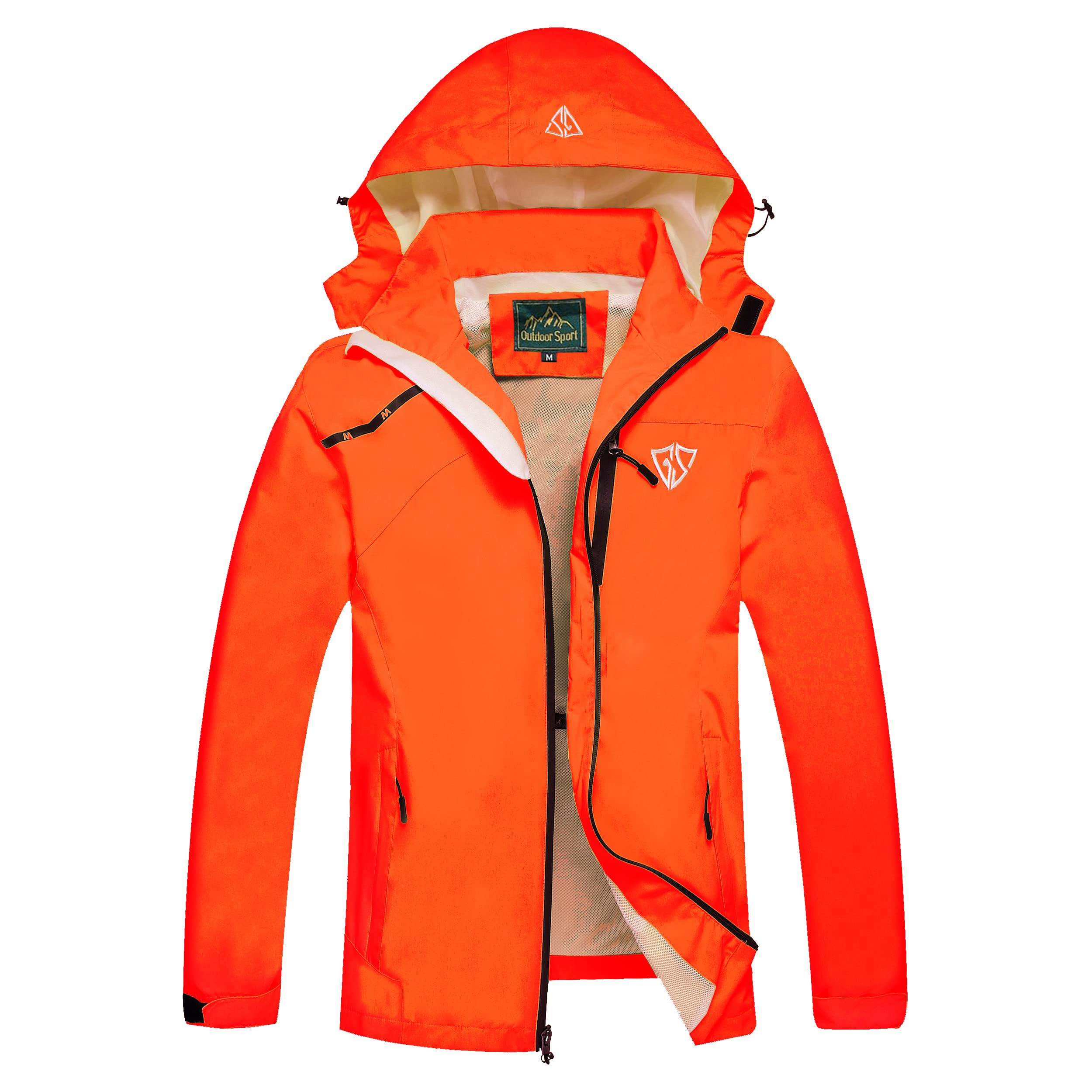 Men's Waterproof Lightweight Hooded Windbreaker Jacket