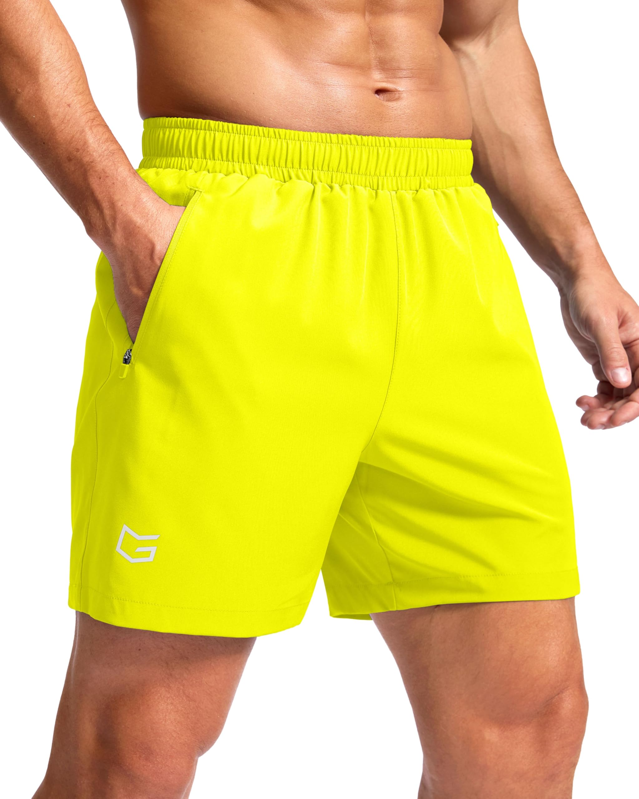 G Gradual Men's Athletic Running Shorts with 2 Zipper Pockets 7"/ 5"/ 9"
