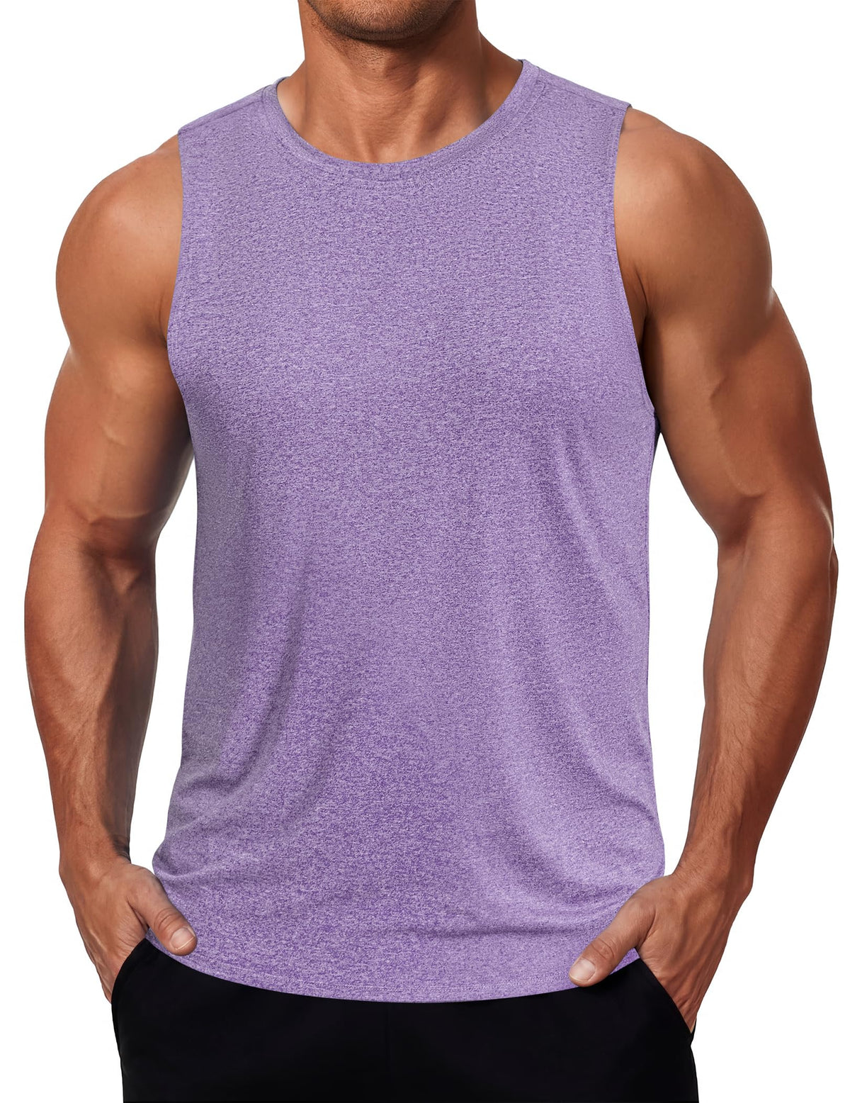 COOFANDY Mens Dry Fit Workout Tank Top Sleeveless Gym Muscle Shirt UPF 50+ Summer Running Athletic Tshirts
