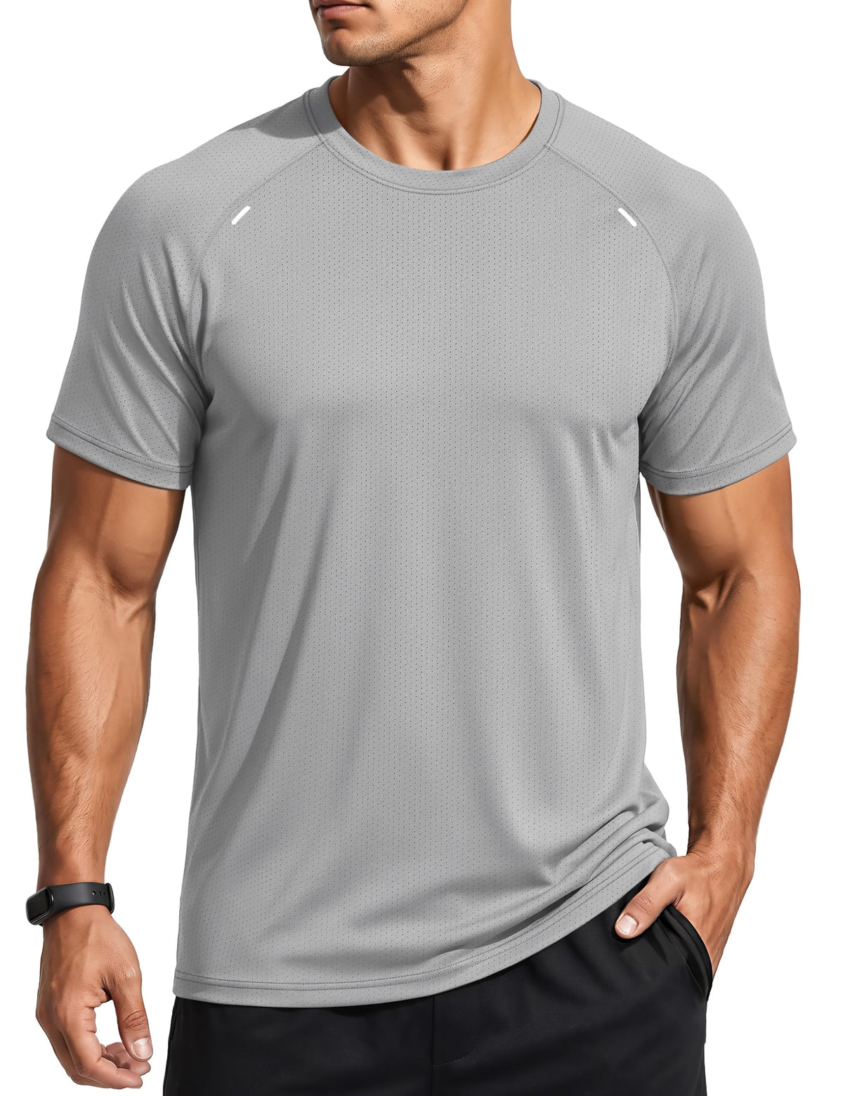 TACVASEN Men's Workout Shirts Dry Fit Mesh Short Sleeve Athletic T-Shirts