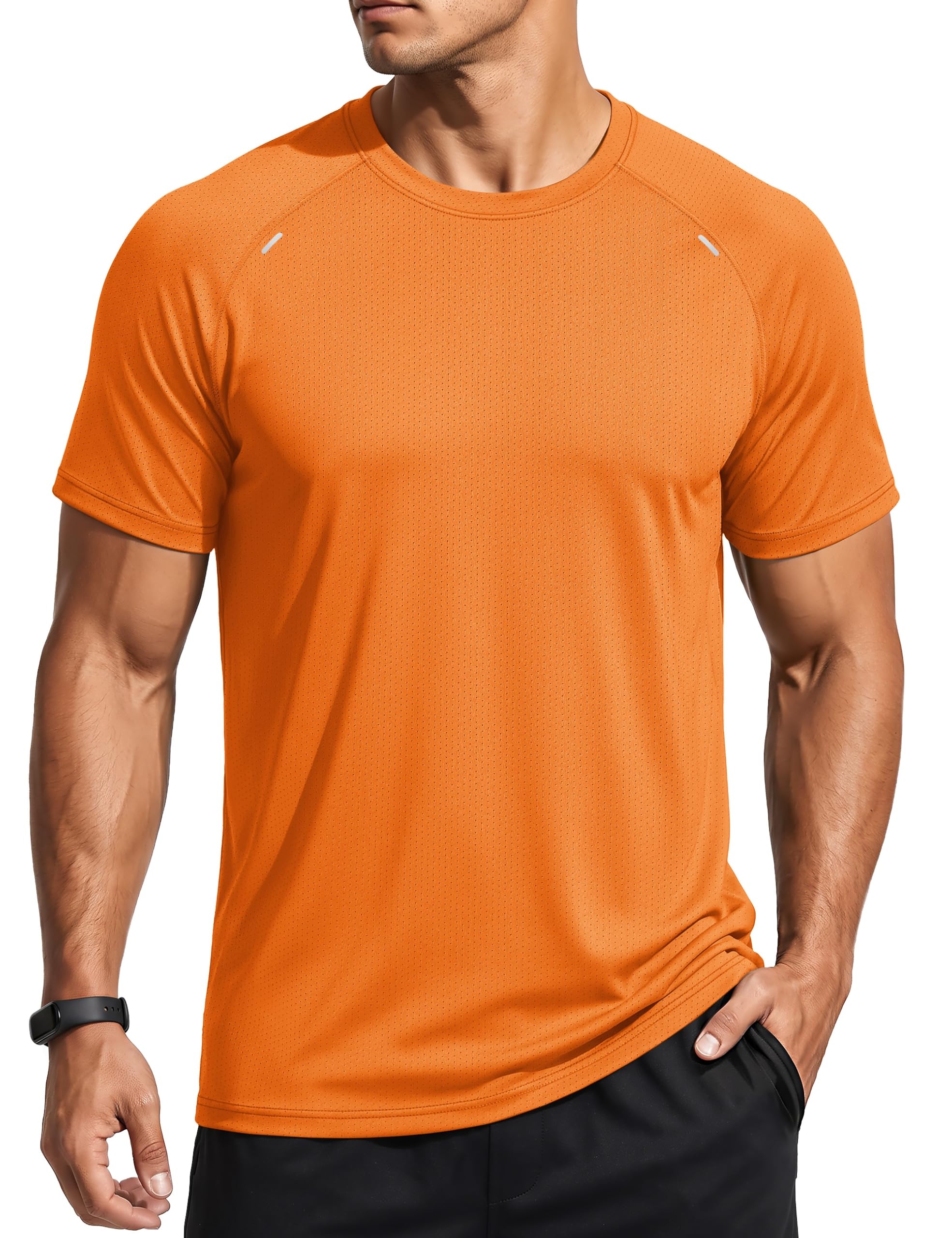 TACVASEN Men's Workout Shirts Dry Fit Mesh Short Sleeve Athletic T-Shirts