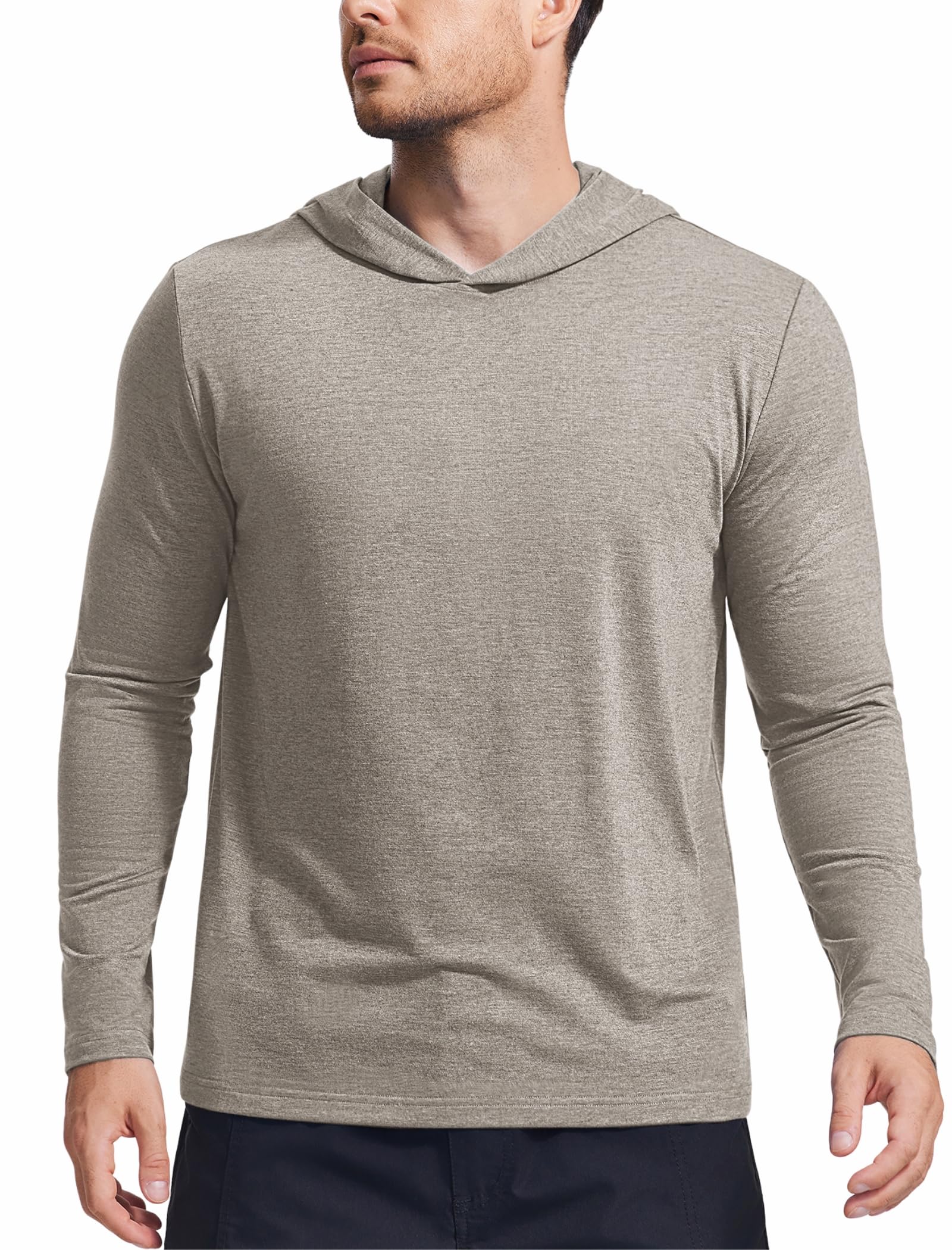 Men's Lightweight Long-Sleeve Pullover Hoodie