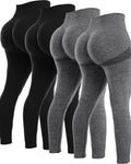 Women's 4-Piece Seamless Scrunch Butt-Lifting Leggings