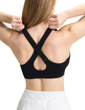 Women's Padded V-Neck Criss-Cross Sports Bra