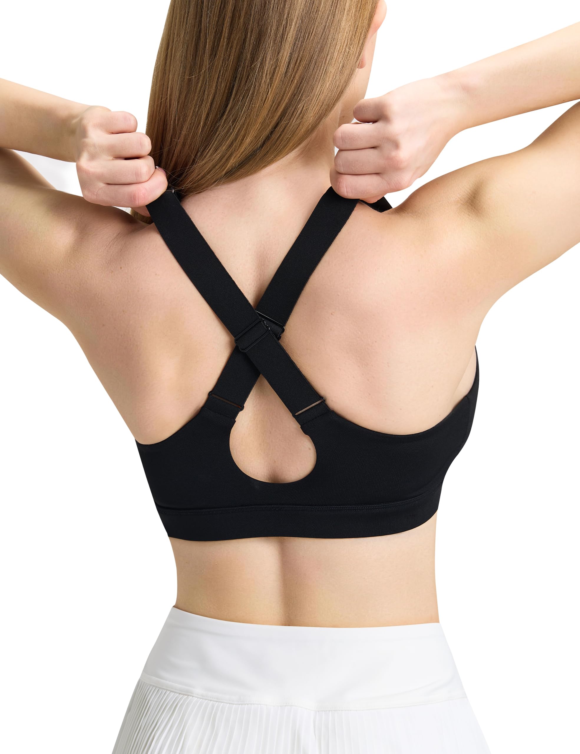Women's Padded V-Neck Criss-Cross Sports Bra