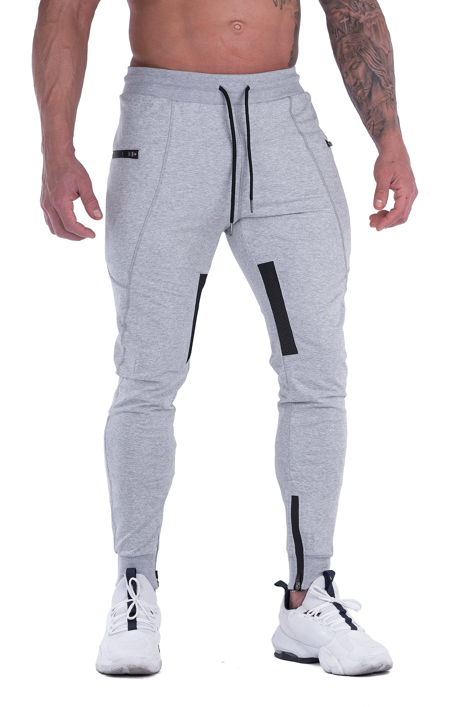 FIRSTGYM Mens Joggers Sweatpants Slim Fit Workout Training Gym Jogger Pants