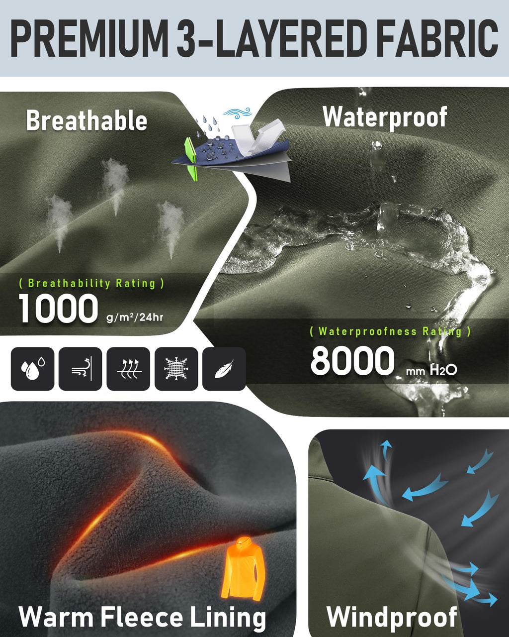 Women's Waterproof Fleece-Lined Softshell Jacket