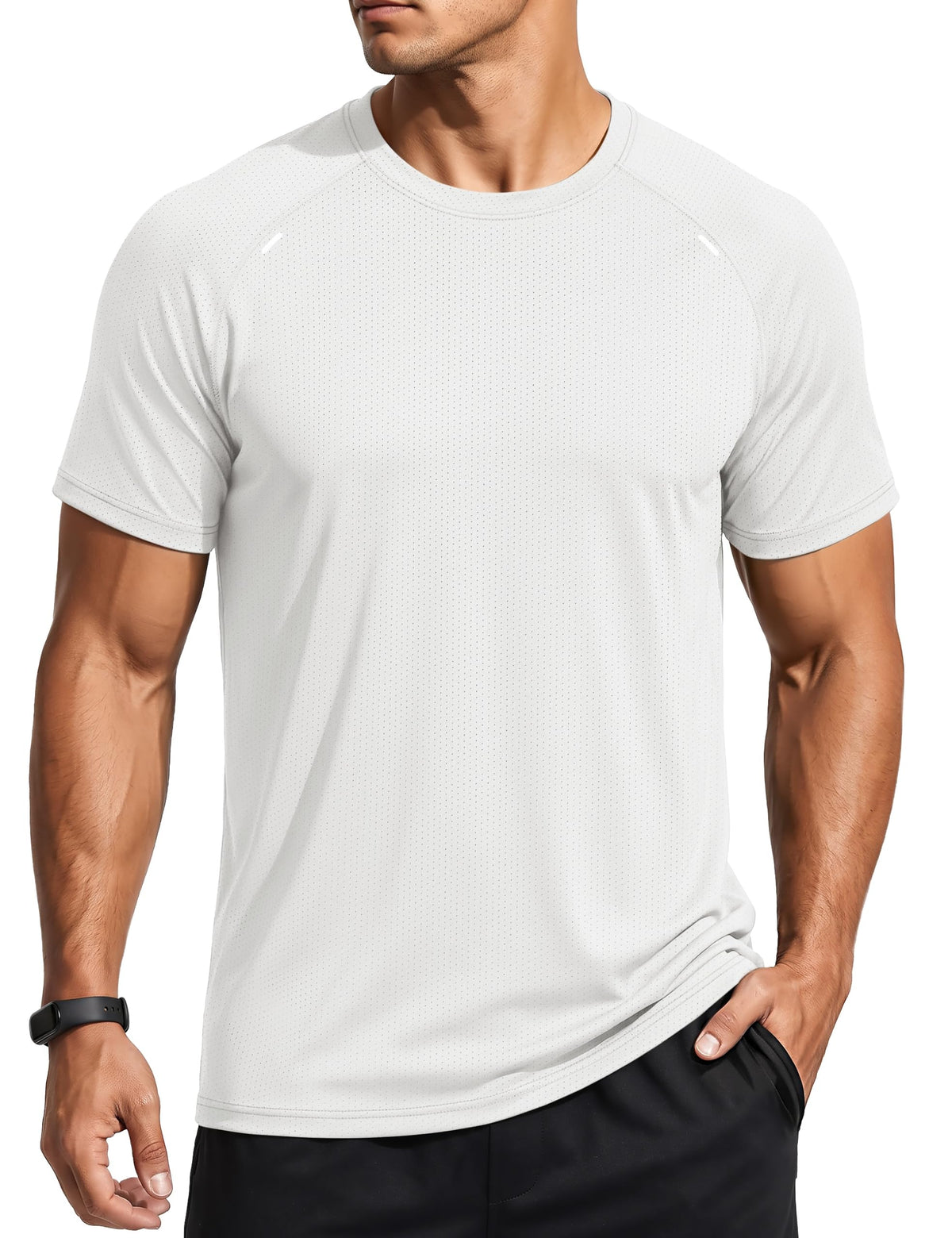 TACVASEN Men's Workout Shirts Dry Fit Mesh Short Sleeve Athletic T-Shirts