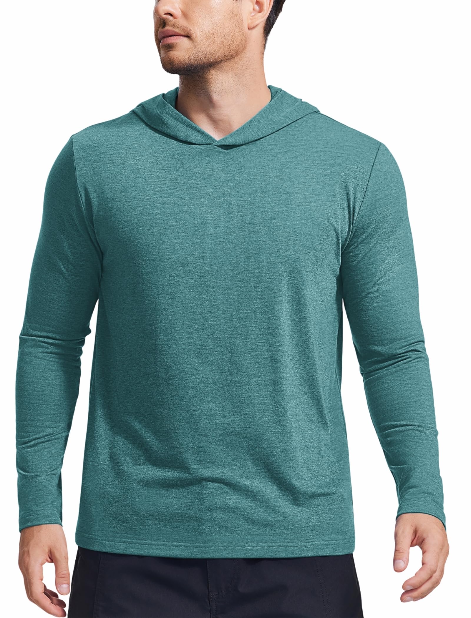 Men's Lightweight Long-Sleeve Pullover Hoodie