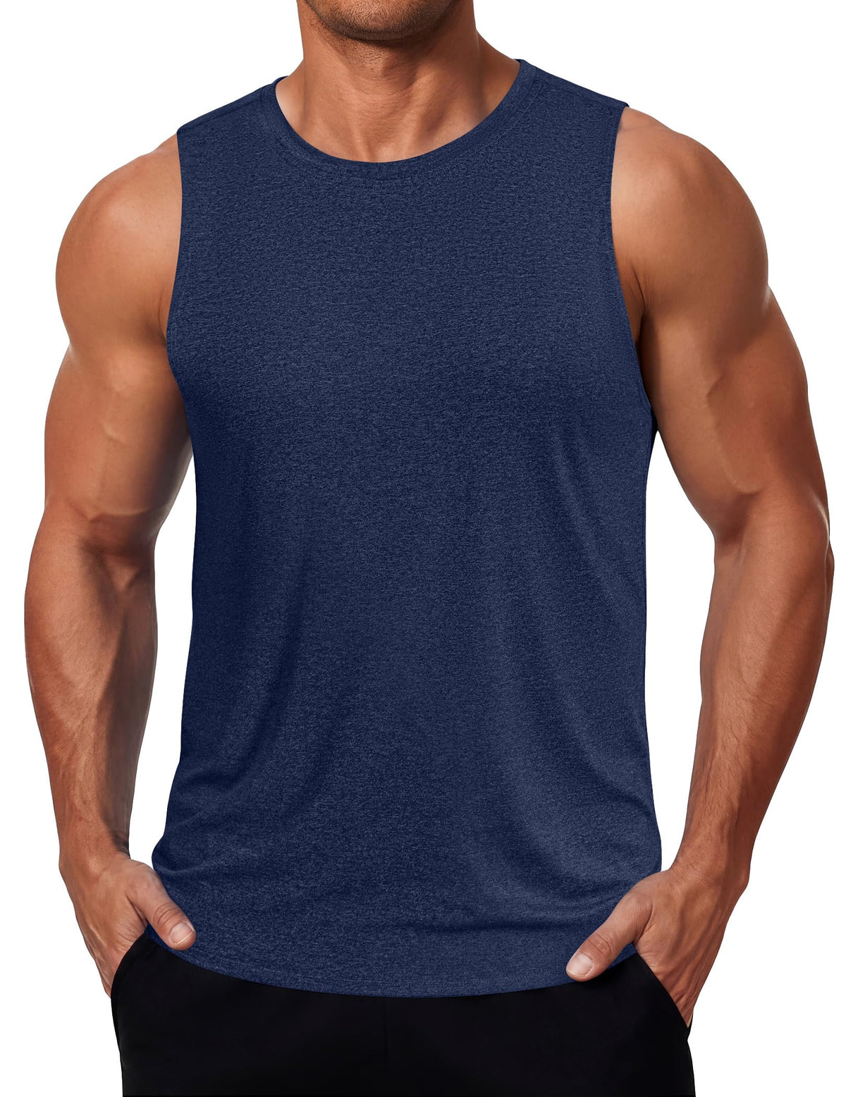COOFANDY Mens Dry Fit Workout Tank Top Sleeveless Gym Muscle Shirt UPF 50+ Summer Running Athletic Tshirts