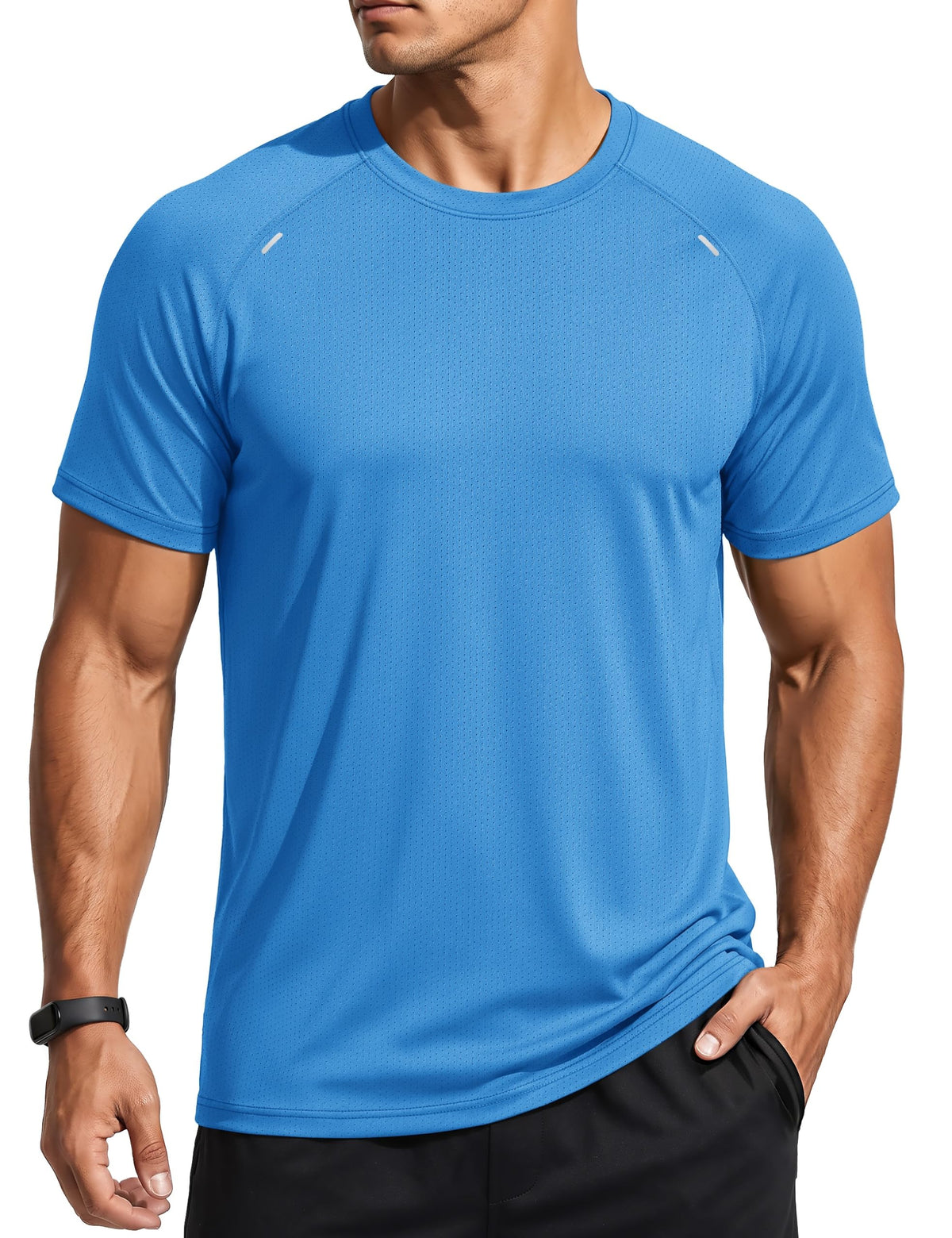 TACVASEN Men's Workout Shirts Dry Fit Mesh Short Sleeve Athletic T-Shirts
