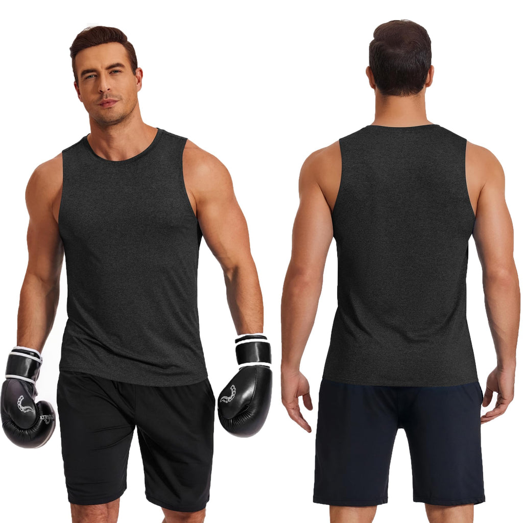 COOFANDY Mens Dry Fit Workout Tank Top Sleeveless Gym Muscle Shirt UPF 50+ Summer Running Athletic Tshirts