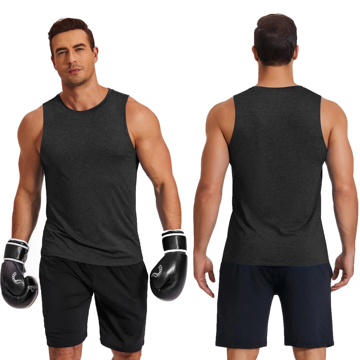 COOFANDY Mens Dry Fit Workout Tank Top Sleeveless Gym Muscle Shirt UPF 50+ Summer Running Athletic Tshirts