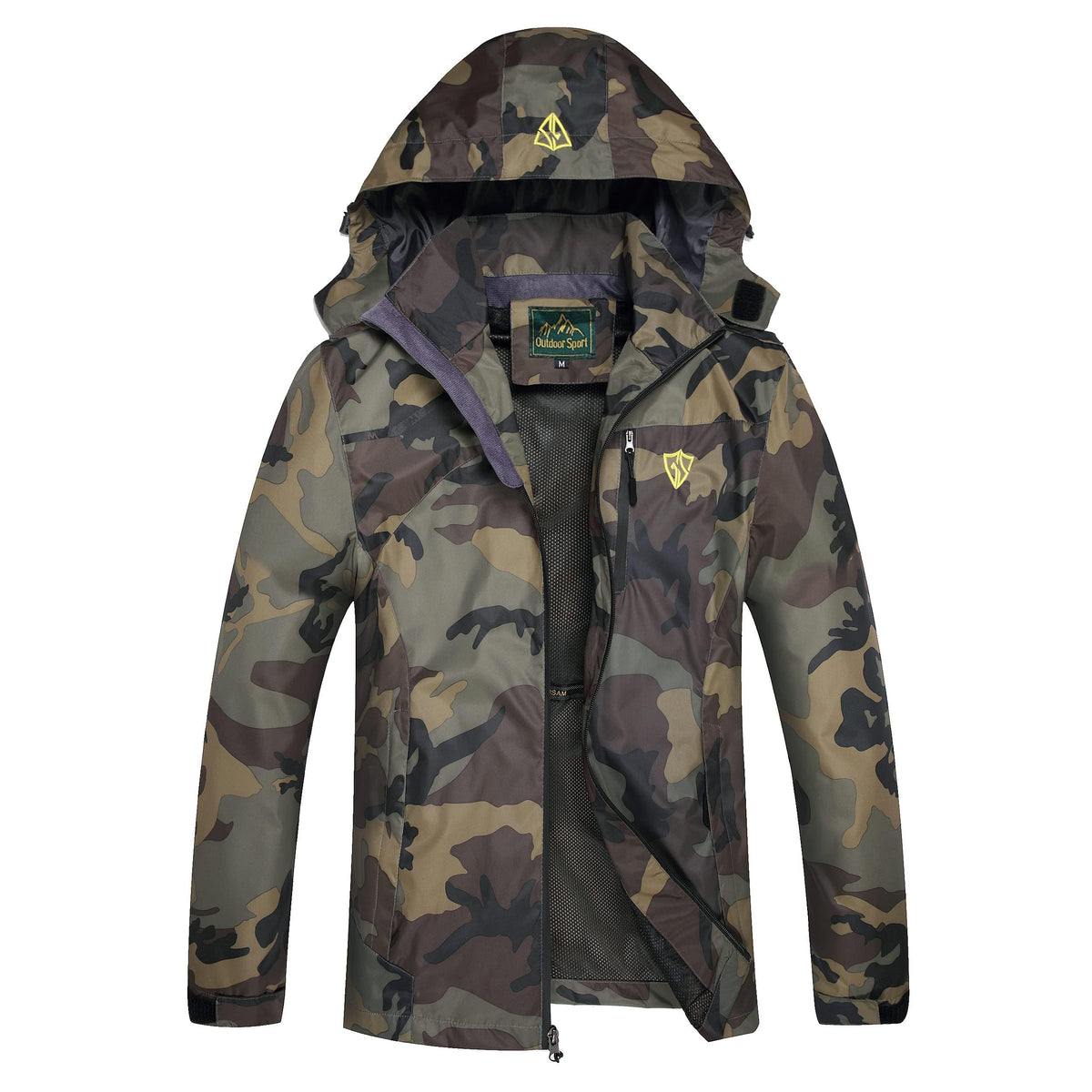 Men's Waterproof Lightweight Hooded Windbreaker Jacket