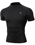 Men's Mock-Neck Short-Sleeve Compression Shirt