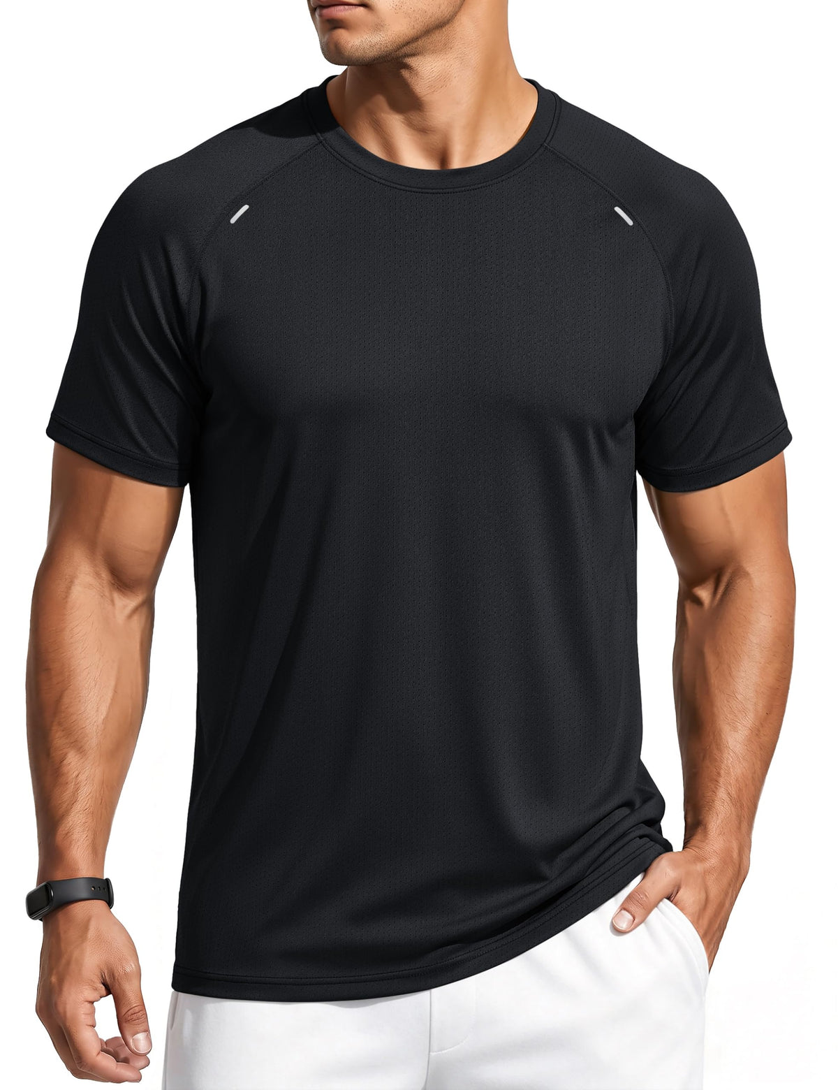 TACVASEN Men's Workout Shirts Dry Fit Mesh Short Sleeve Athletic T-Shirts