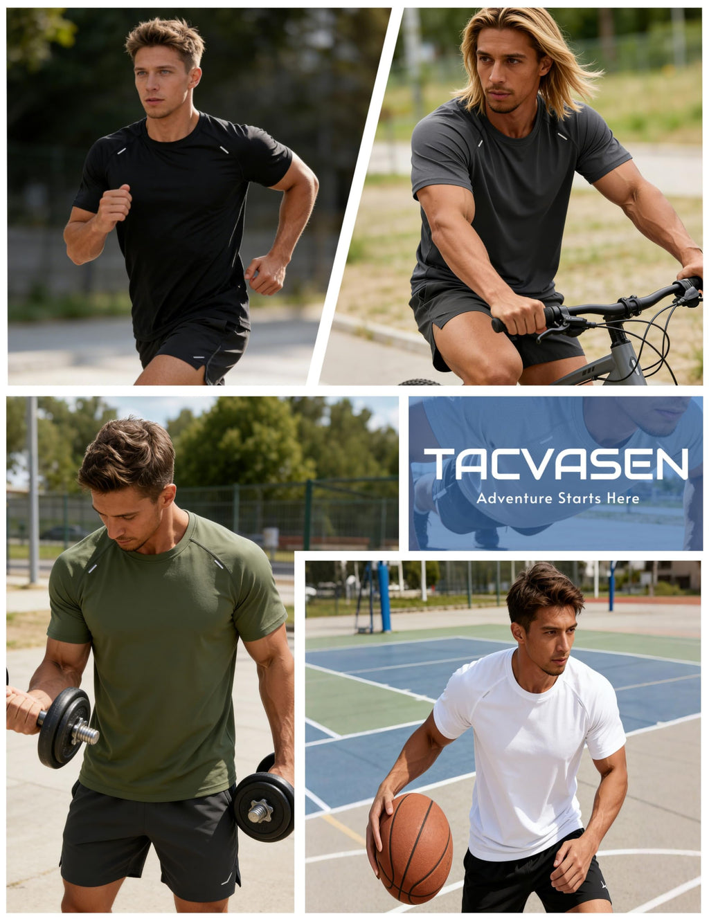 TACVASEN Men's Workout Shirts Dry Fit Mesh Short Sleeve Athletic T-Shirts