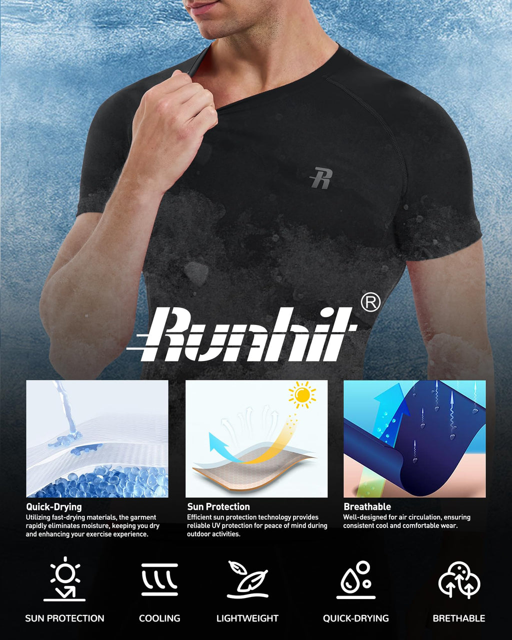 Men's Quick-Dry Short-Sleeve Compression Training Shirt