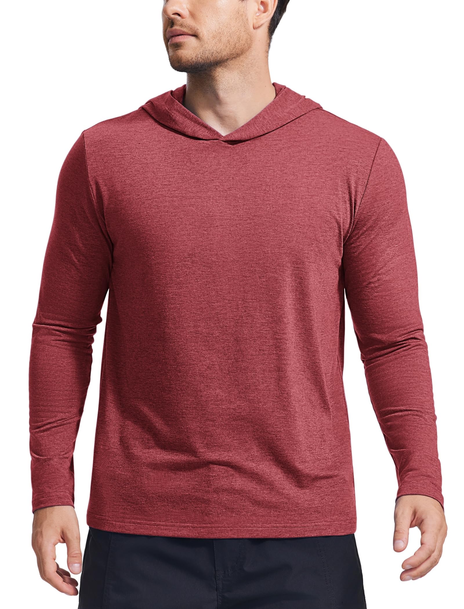 Men's Lightweight Long-Sleeve Pullover Hoodie