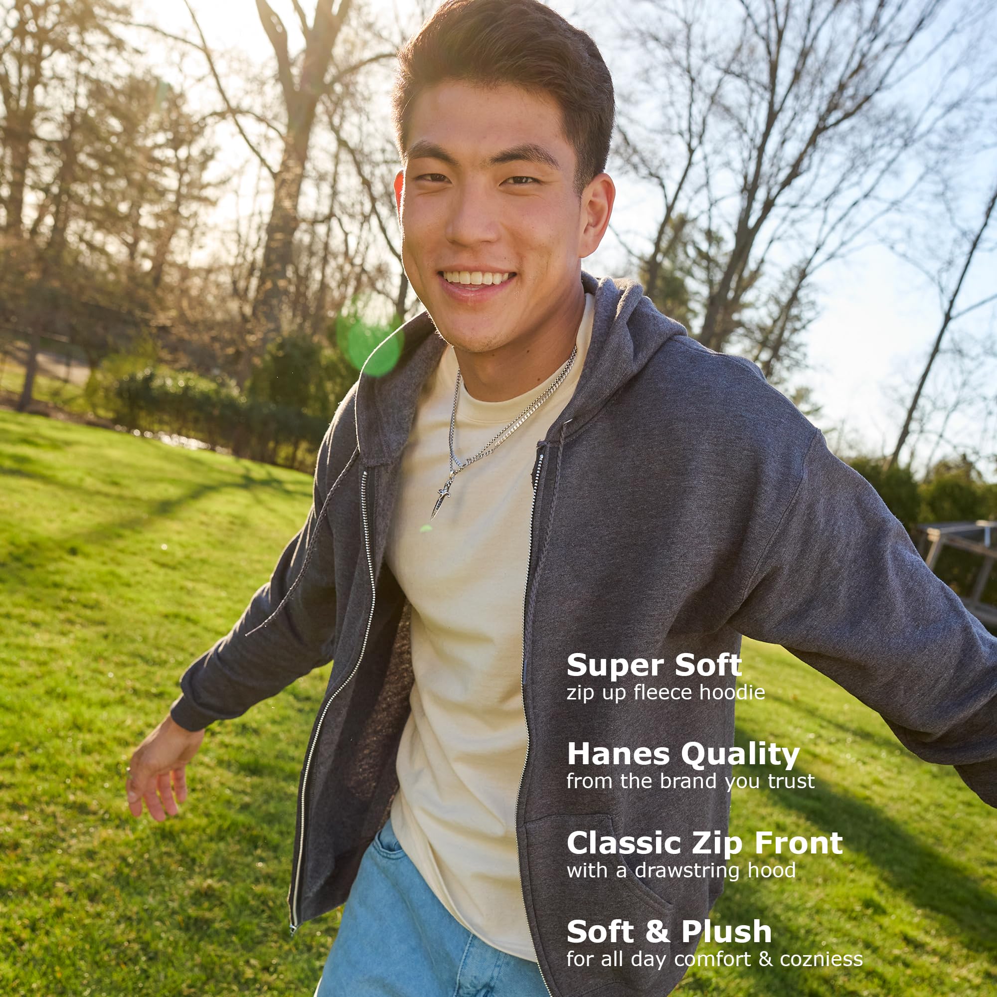 Men's EcoSmart Full-Zip Fleece Hoodie Sweatshirt