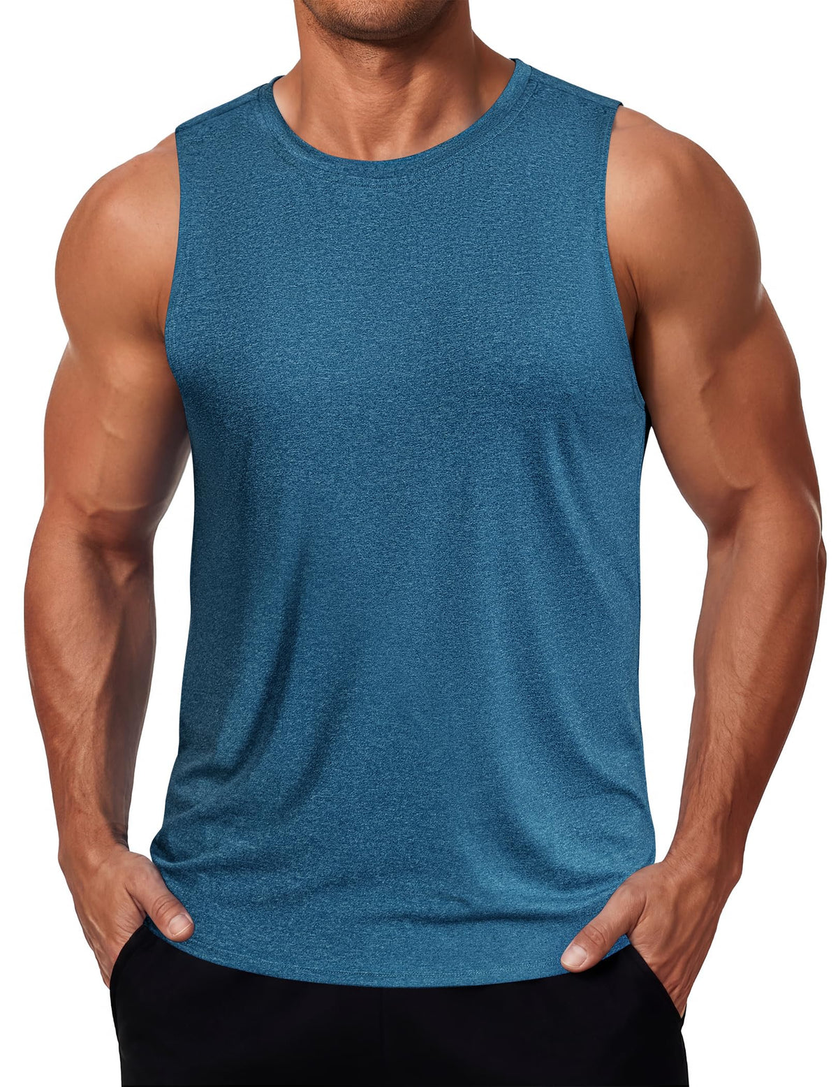COOFANDY Mens Dry Fit Workout Tank Top Sleeveless Gym Muscle Shirt UPF 50+ Summer Running Athletic Tshirts