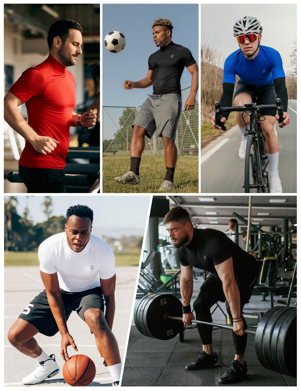 Men's Mock-Neck Short-Sleeve Compression Shirt