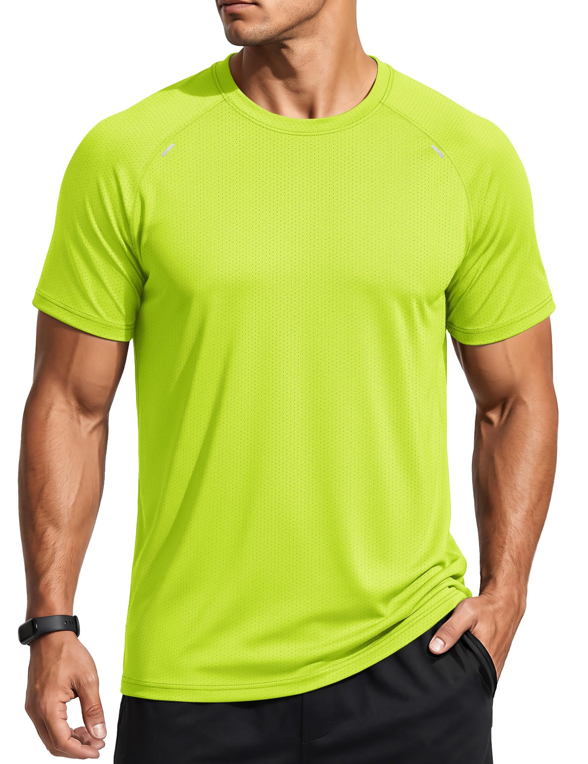 TACVASEN Men's Workout Shirts Dry Fit Mesh Short Sleeve Athletic T-Shirts