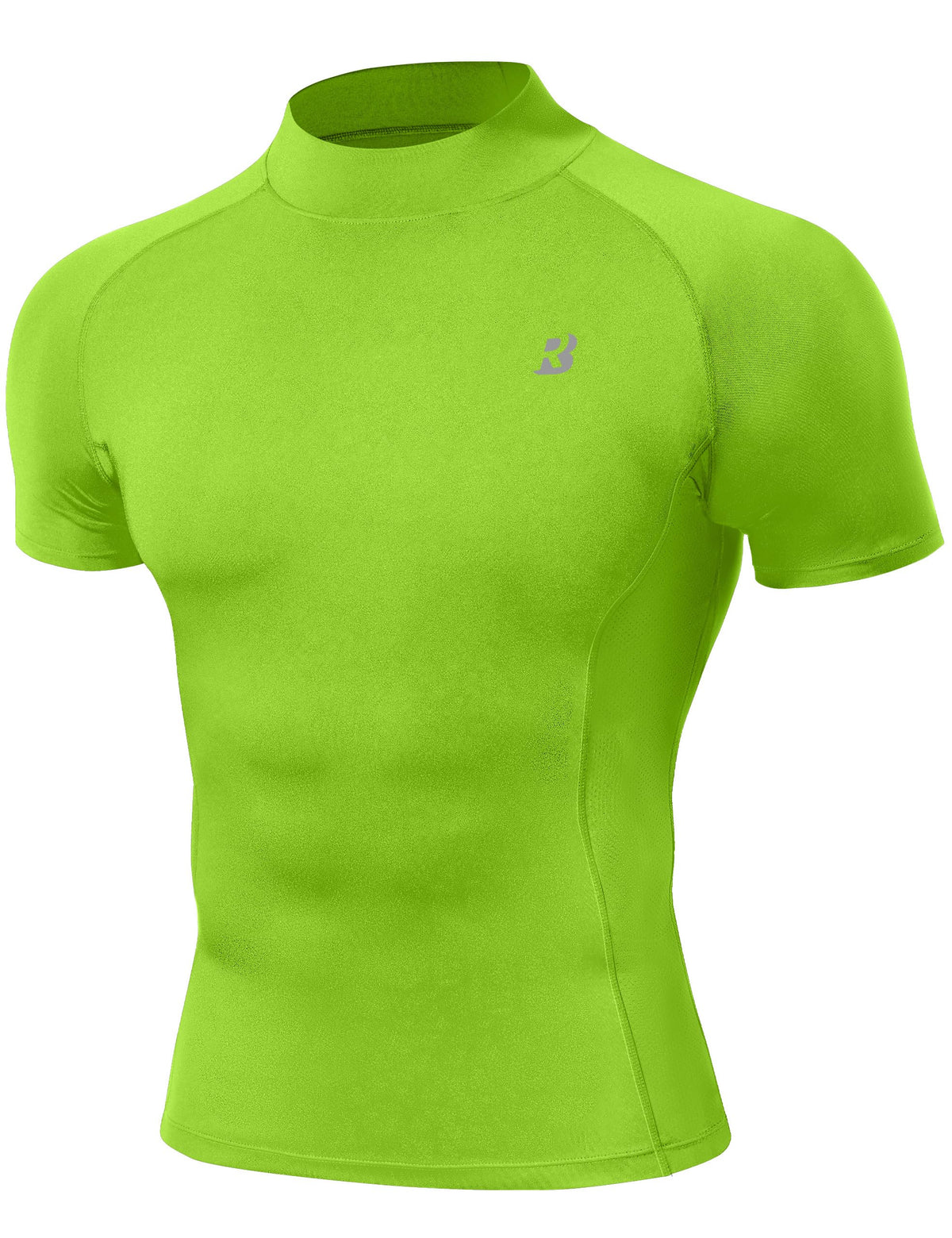 Men's Mock-Neck Short-Sleeve Compression Shirt