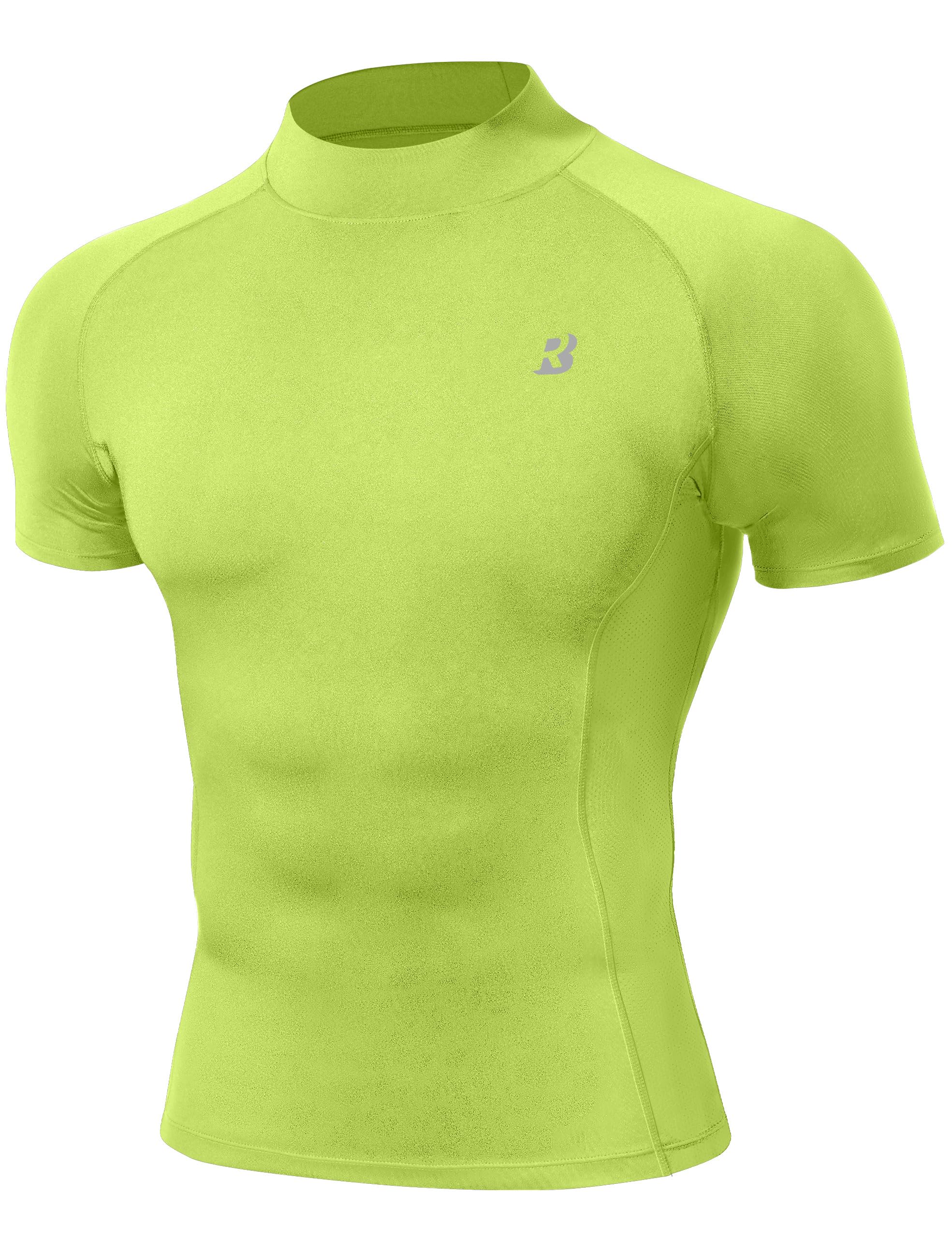 Men's Mock-Neck Short-Sleeve Compression Shirt