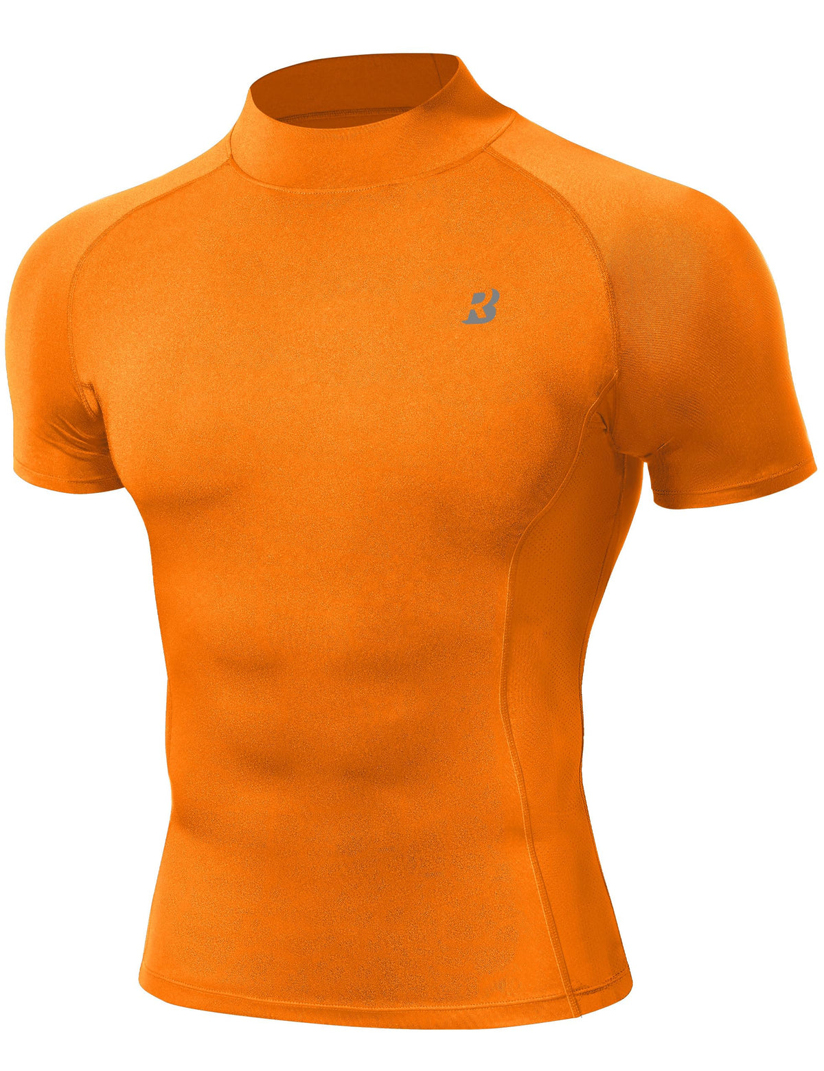 Men's Mock-Neck Short-Sleeve Compression Shirt