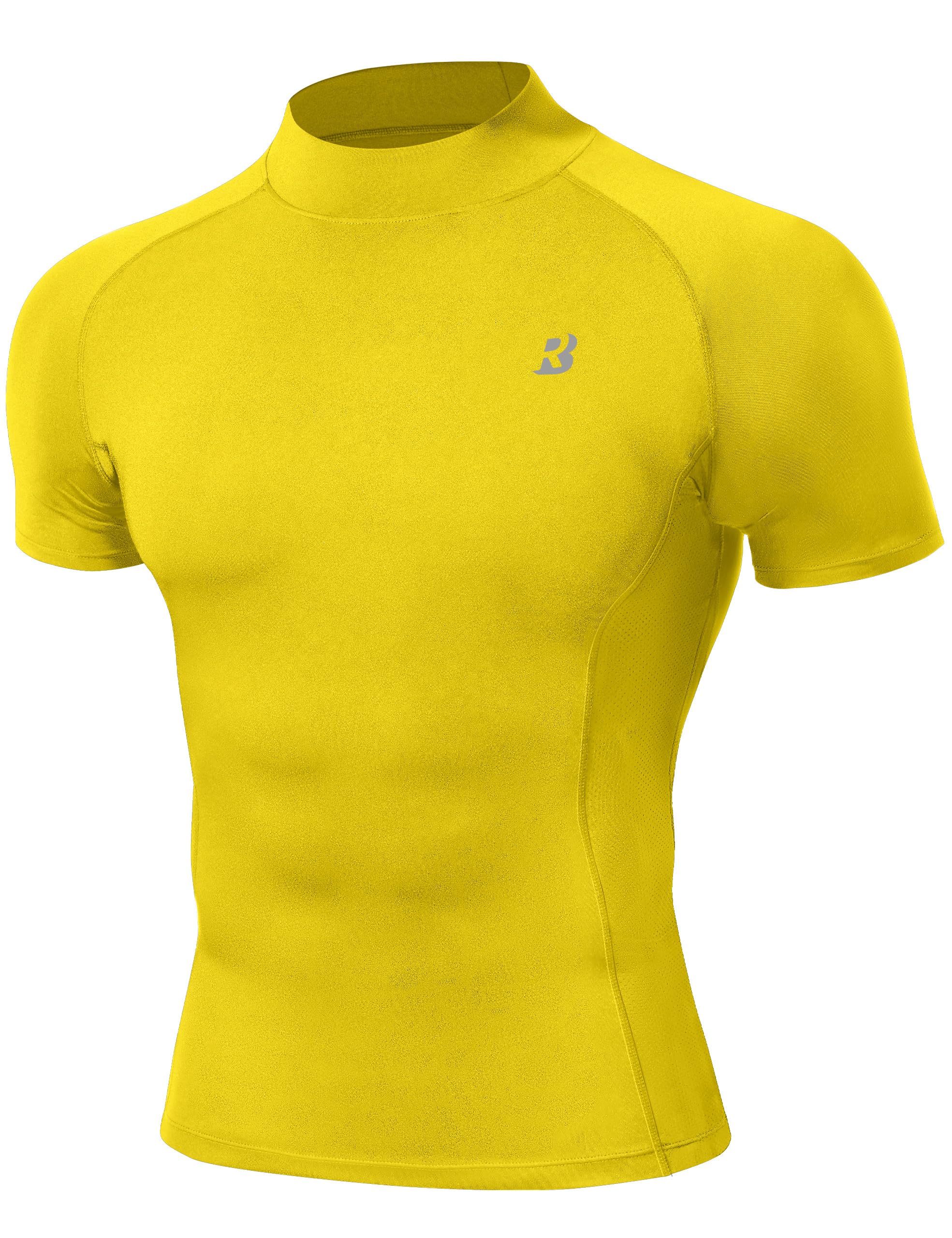 Men's Mock-Neck Short-Sleeve Compression Shirt